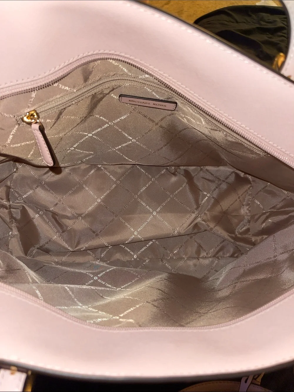Michael Kors Blush Saffiano Leather Tote with Gold Hardware